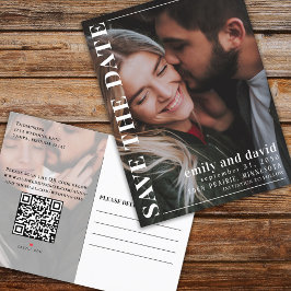 Spara det datumfoto QR-kod som minimerar modern Meddelande Vykort