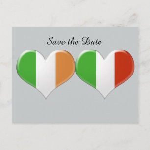Spara det irländska vykortet Irish Italiano Heart Meddelande Vykort