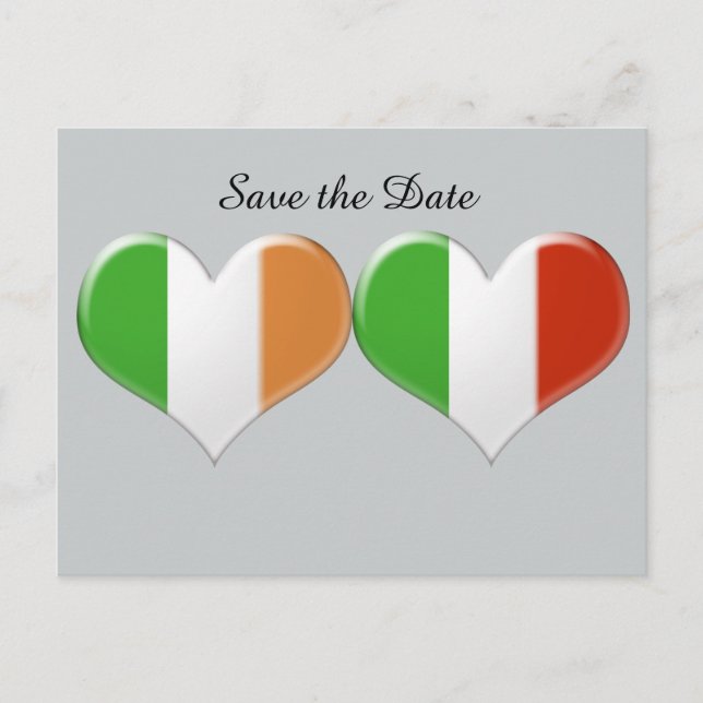 Spara det irländska vykortet Irish Italiano Heart  Meddelande Vykort (Framsida)