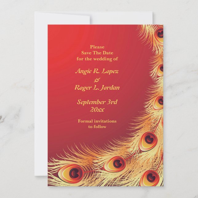 Spara det platta boskapskortet Bröllop Datumet (Framsida)