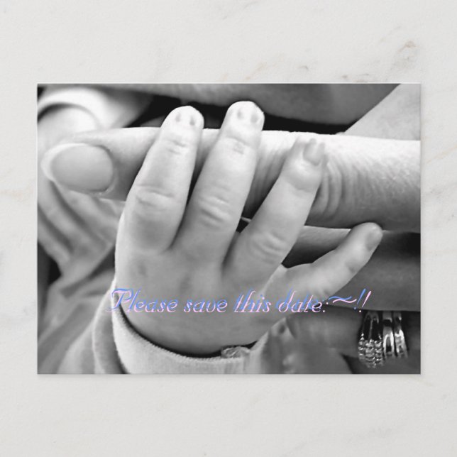 Spara detta datum:~!, spara detta ... meddelande vykort (Framsida)