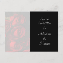 "Spara detta Speciella datum" - Röd ros Bouquet [c Vykort