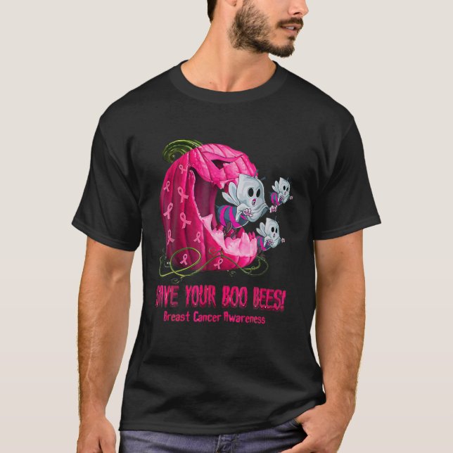 Spara Din Boo Bees Breast Cancer Awareness Rosa Pu T Shirt (Framsida)