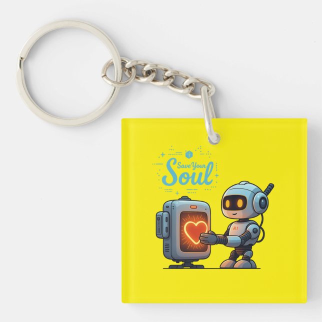 Spara din Soul Cute Robot Holding Heart - Futurist (Framsidan)