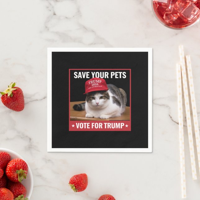 Spara Dina Husdjur Röst på Trump US Val Citat Pappersservett (Insitu)