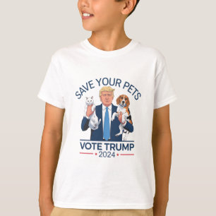 Spara dina husdjur rösta på Trump US-val Citat T Shirt