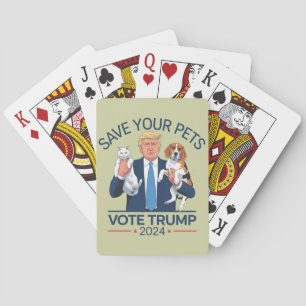 Spara Ditt husdjur Omröstning om Trump US-valcitat Casinokort