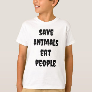 spara djur, äta människor t shirt