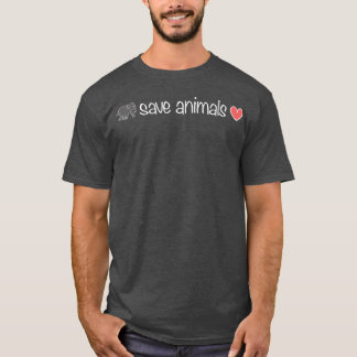 spara djur djur elefant hjärta djur lager ret t shirt