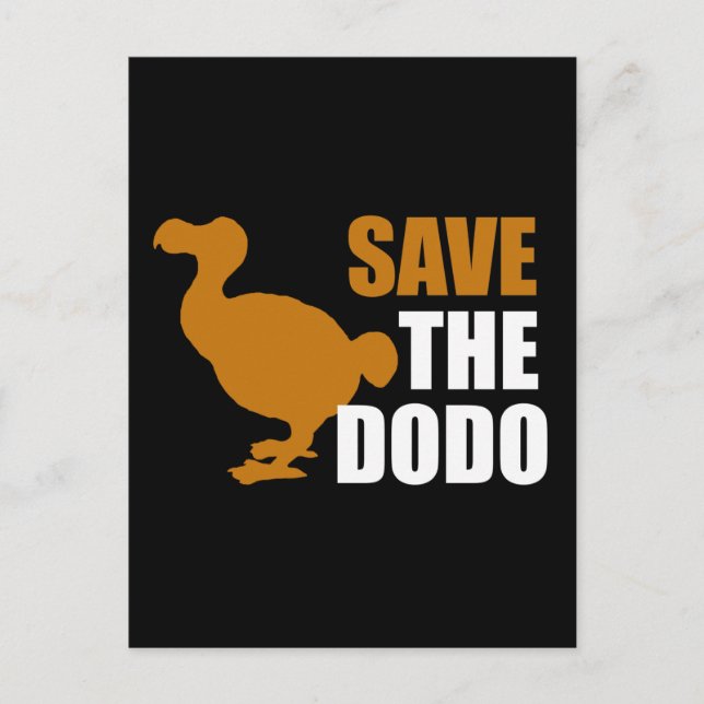 Spara Dodo Bird! Novelty Funny Pin Vykort (Framsida)