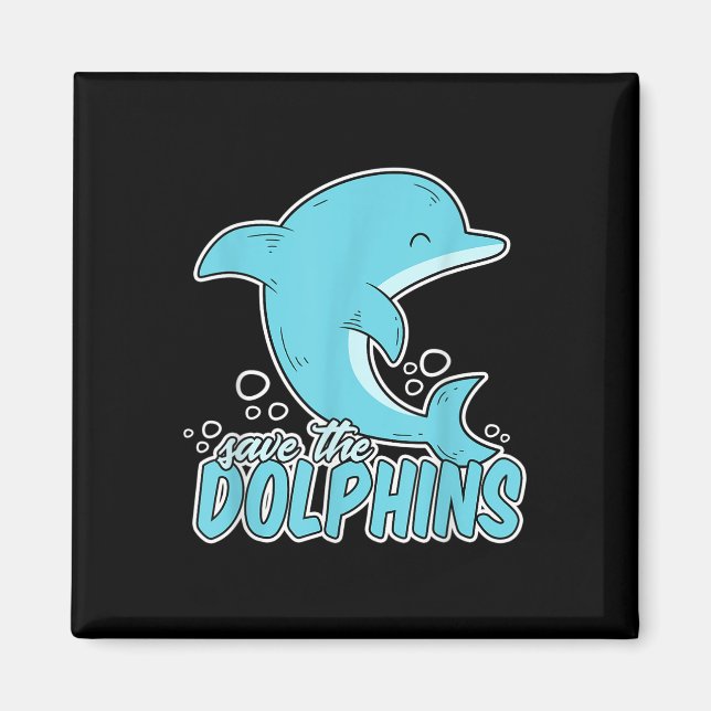 Spara Dolphins - Sea Animal Environmental Prote Magnet (Framsidan)