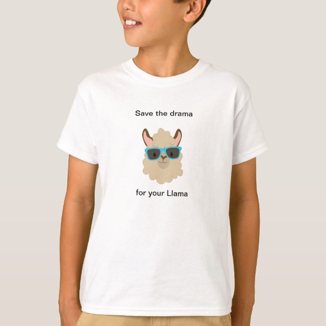 Spara Drama för Llama Funny T Shirt (Framsida)