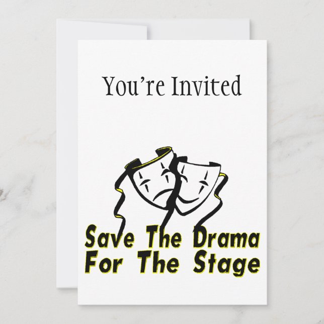 Spara dramat för arrangera inbjudningar (Framsida)