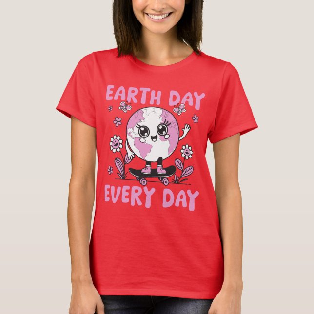 Spara Earth Axolotls bor här | Cute Environment T Shirt (Framsida)