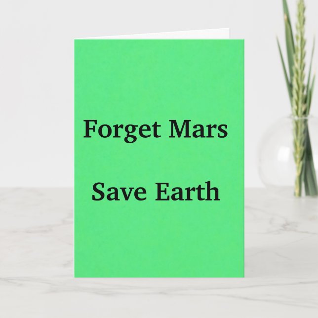 Spara Earth Kort (Framsida)