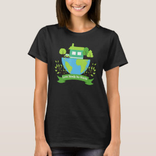 Spara Earth Planet Day Environmental Day Kärlek Ne T Shirt