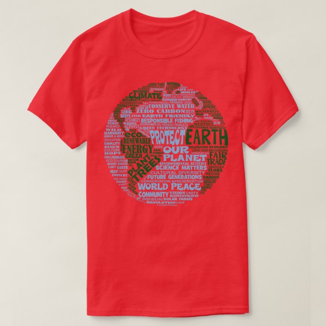 Spara Earth Protect Earth Ord Cloud T Shirt (Design framsida)