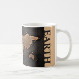 Spara Earth World karta över läder historisk globa Kaffemugg