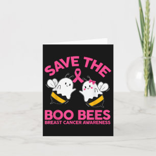 Spara Ees Boo Bees Breast Cancer Halloween Wome Kort