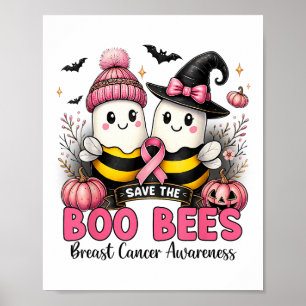 Spara Ees Boo Bees Breast Cancer Halloween Wome Poster