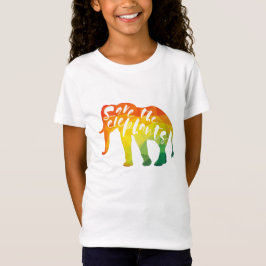 Spara elefanterna. Calligraphy grafisk konst Tee Shirt