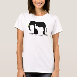 Spara elefanterna (vit) tee shirt