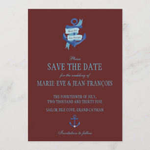 Spara Eleganten Nautical Anchor Datumet