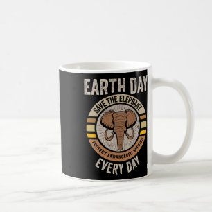 Spara Elephant Earth Day Protection Endangered Ani Kaffemugg