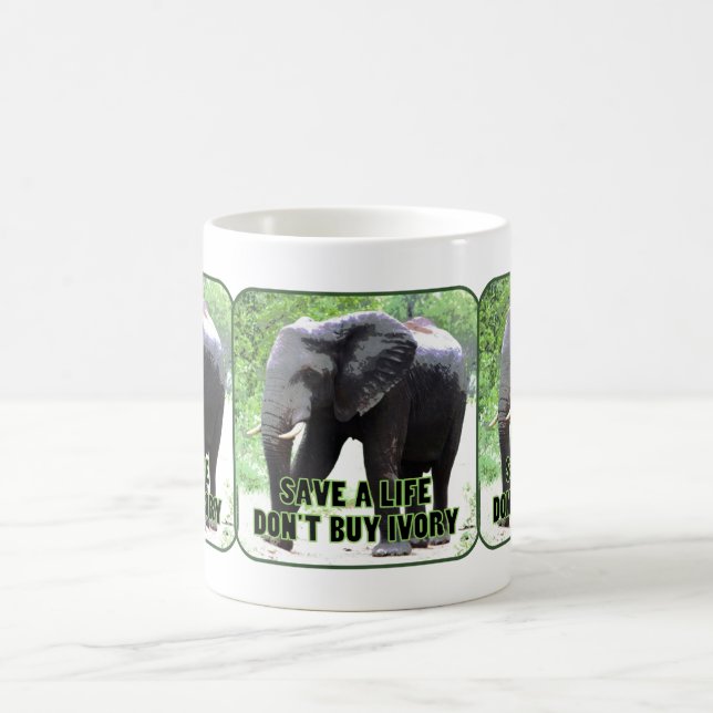 Spara Elephants, Köp inte Elfenbenskusten Mugg (Center)