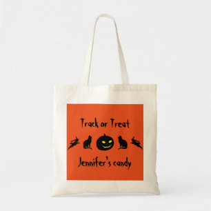 Spåra eller behandla Personligen Halloween med sku Tygkasse