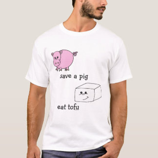 spara en gris äter tofuen t-shirt
