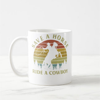 Spara en häst, rid en cowboy Cowboy ridande häst Kaffemugg