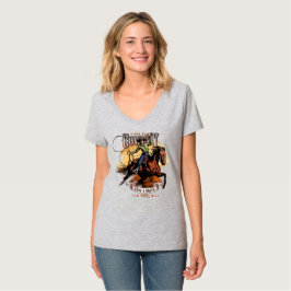 Spara en häst; Rid en cowboy | Kvinnor V-ringad ha T Shirt