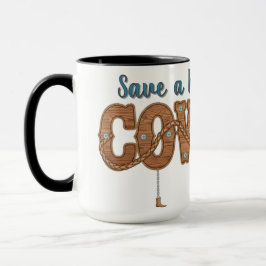 spara en häst rid en cowboy  mugg