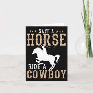 Spara en häst Rid en cowboy Rolig häst Ridande män Kort