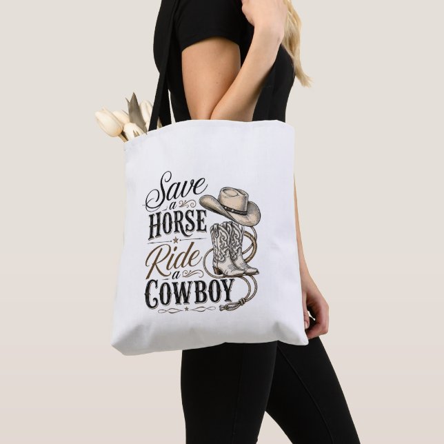 spara en häst rid en cowboy tygkasse (Närbild)