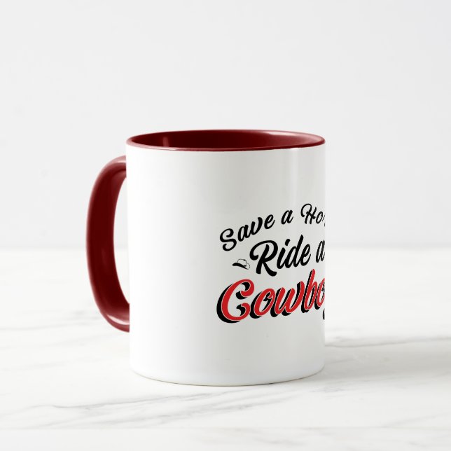 Spara en häst, rida en cowboy mugg (Framsida vänster)