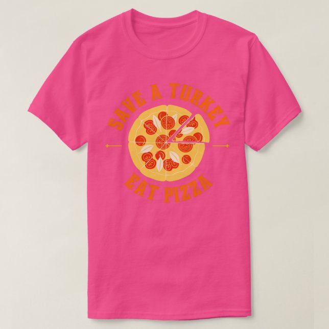 Spara en kalkonäta pizza t shirt (Design framsida)