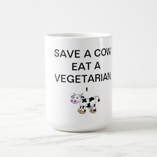 SPARA EN KO ÄTER EN VEGETARISK KAFFEMUGG