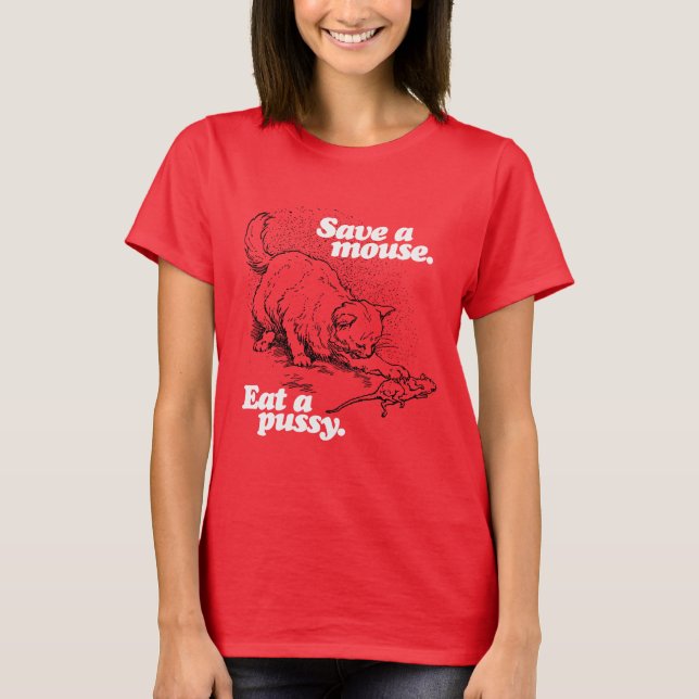 SPARA EN MUS - VIT - (2) .PNG T SHIRT (Framsida)