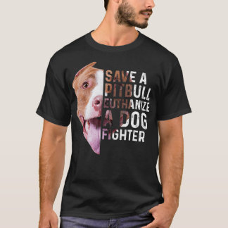 Spara en Pitbull dödliggör en hund-kombattant Älsk T Shirt