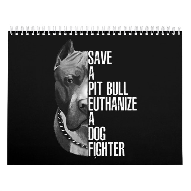 Spara en Pitbull-ethanize a hund fighter Kalender (Omslag)