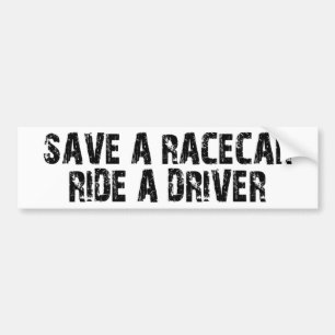 Spara en Racecar ritt en chaufför Bildekal