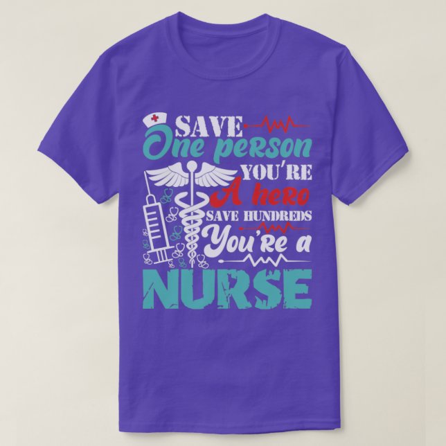 Spara en spara du är hjälte hundratals år t shirt (Design framsida)