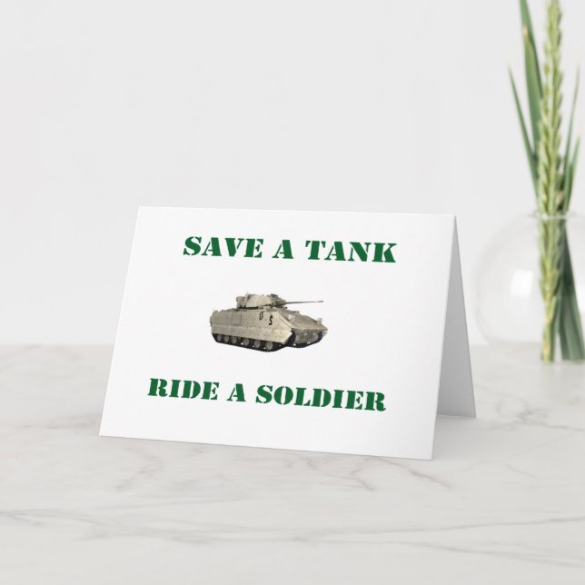Spara en tankritt en soldat 4 helgkort (Framsida)