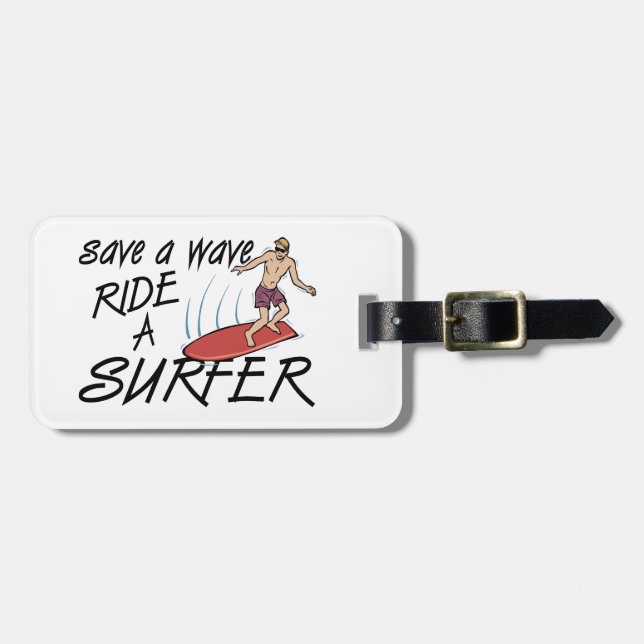 Spara en vinkaritt en surfare bagagebricka (Horisontell Framsida)