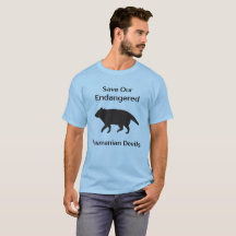 Spara Endangången Tasmanian Djävulen Black Silhoue