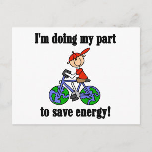 Spara Energy Environmental Tshirts och Gifts Vykort