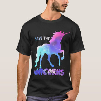 Spara enhörningarna tjej rolig t shirt