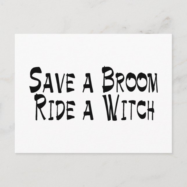 Spara ett Broom Ride a Witch 3 Vykort (Framsida)